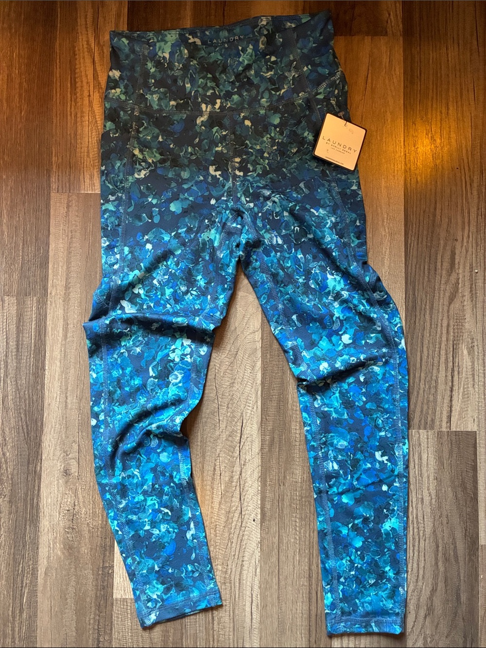 Laundry By Shelli Segal Women’s Leggings- Blossom Spring Blue- NWT- Size Medium